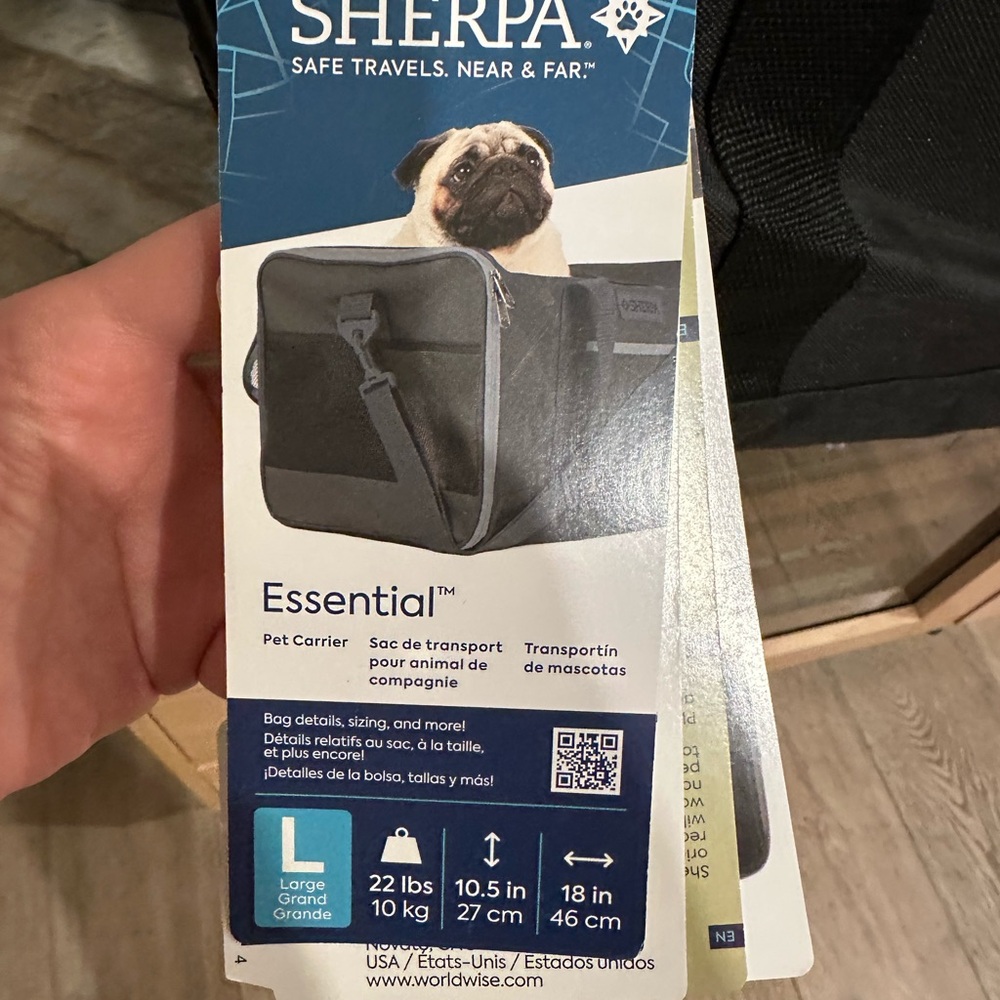 Sherpa Essential Black Pet Carrier
